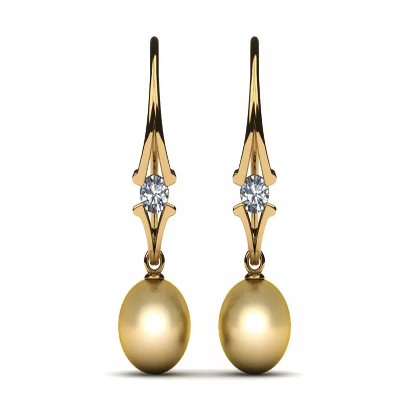 White Gold Plated Earring