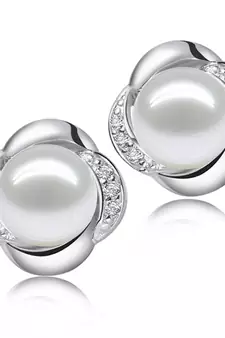 White Gold Plated Earring