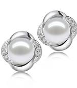 White Gold Plated Earring