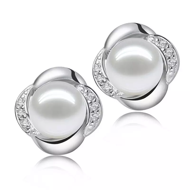 White Gold Plated Earring