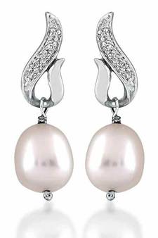 White Gold Plated Earring