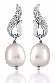 White Gold Plated Earring