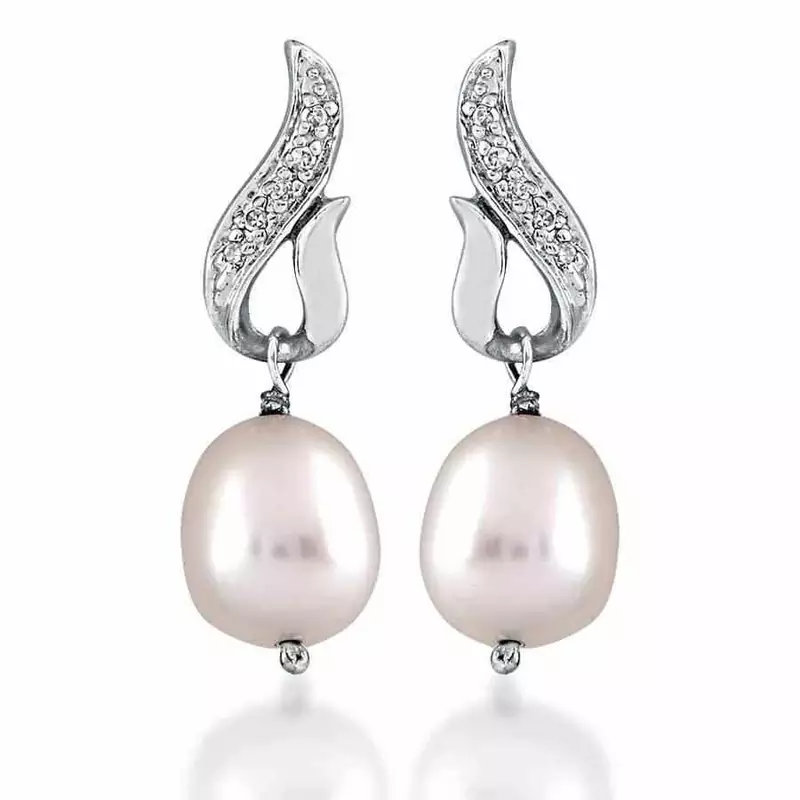 White Gold Plated Earring