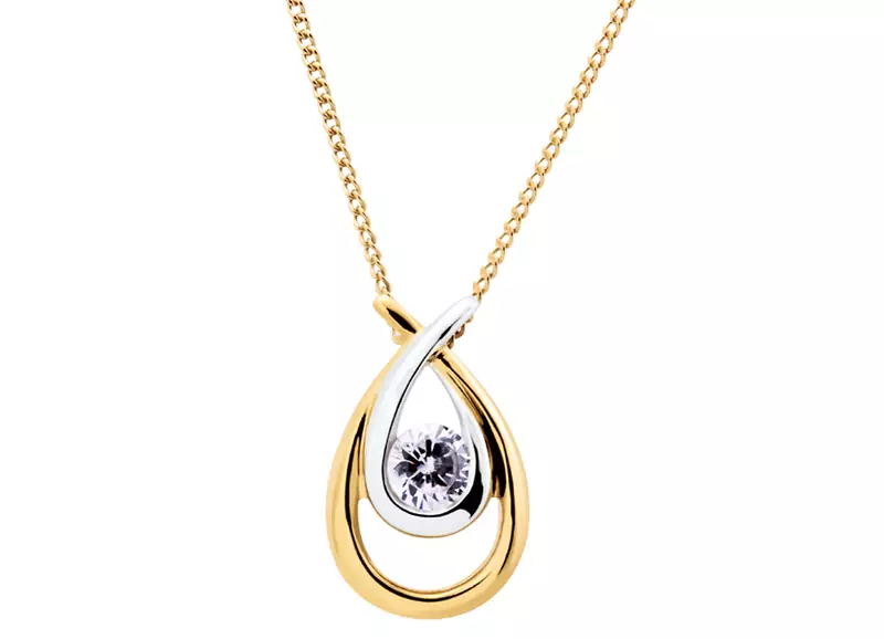 Sterling Silver Pendant Made With Cubic Zirconia