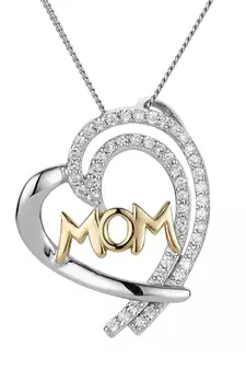 Sterling Silver Pendant Made With Cubic Zirconia