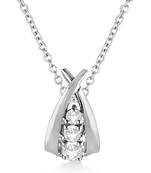 Sterling Silver Pendant Made With Cubic Zirconia