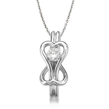 Sterling Silver Pendant Made With Cubic Zirconia 1