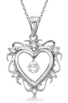 Sterling Silver Pendant Made With Cubic Zirconia