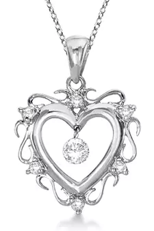 Sterling Silver Pendant Made With Cubic Zirconia