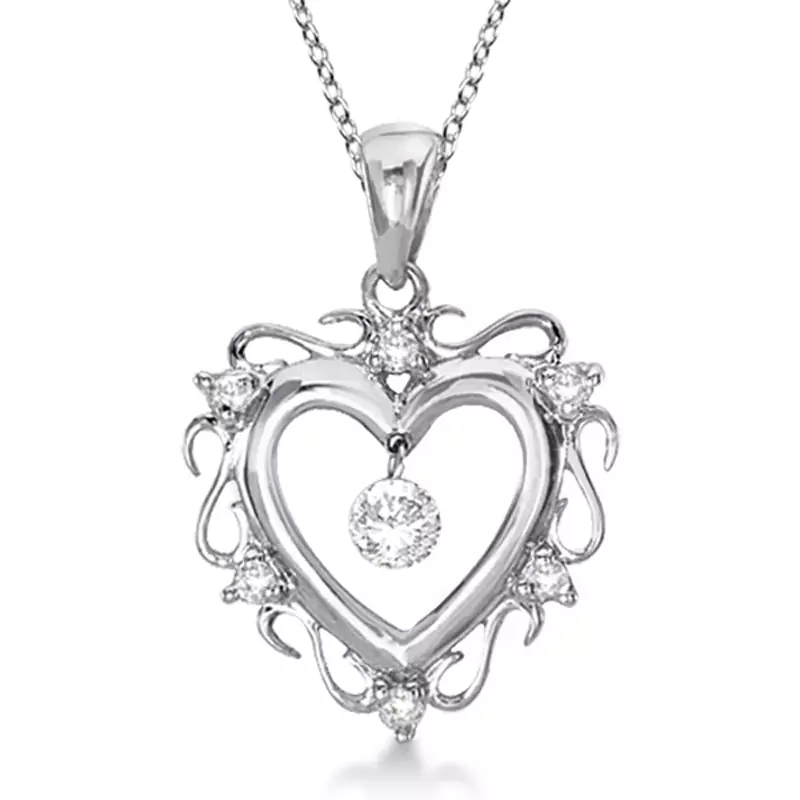 Sterling Silver Pendant Made With Cubic Zirconia