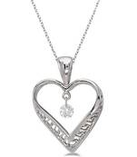 Sterling Silver Pendant Made With Cubic Zirconia
