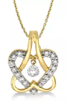 Sterling Silver Pendant Made With Cubic Zirconia