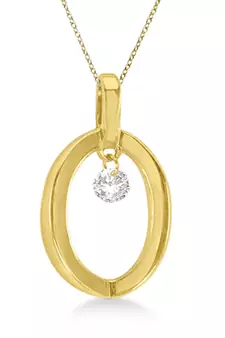 Sterling Silver Pendant Made With Cubic Zirconia