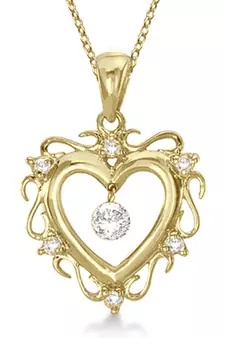 Sterling Silver Pendant Made With Cubic Zirconia