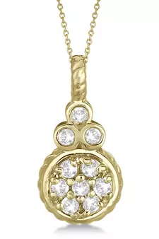 Sterling Silver Pendant Made With Cubic Zirconia