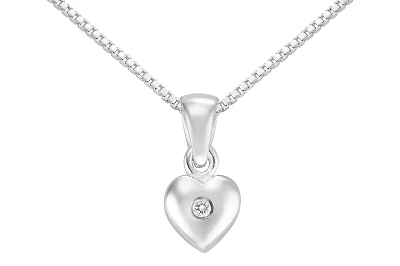 Sterling Silver Pendant Made With Cubic Zirconia
