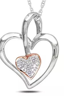 Sterling Silver Pendant Made With Cubic Zirconia