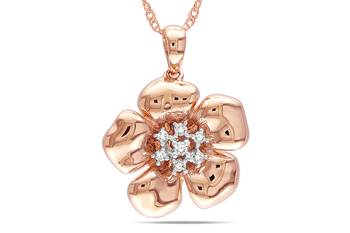 Sterling Silver Pendant Made With Cubic Zirconia 1