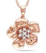 Sterling Silver Pendant Made With Cubic Zirconia