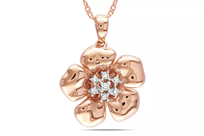 Sterling Silver Pendant Made With Cubic Zirconia