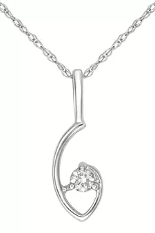 Sterling Silver Pendant Made With Cubic Zirconia