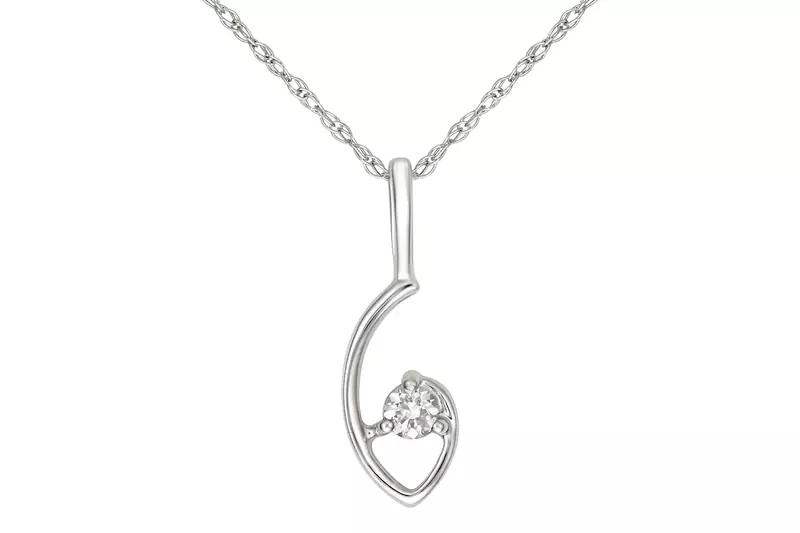 Sterling Silver Pendant Made With Cubic Zirconia