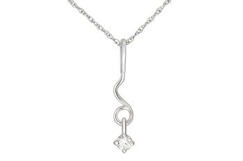 Sterling Silver Pendant Made With Cubic Zirconia 1