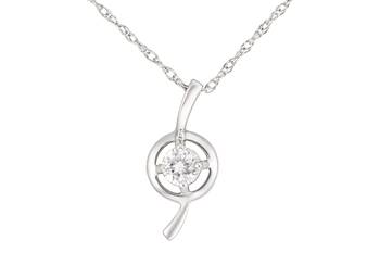 Sterling Silver Pendant Made With Cubic Zirconia 1