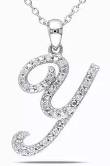 Sterling Silver Pendant Made With Cubic Zirconia
