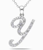 Sterling Silver Pendant Made With Cubic Zirconia