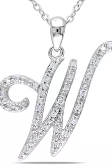 Sterling Silver Pendant Made With Cubic Zirconia