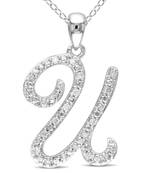 Sterling Silver Pendant Made With Cubic Zirconia