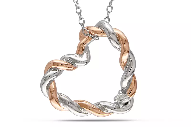 Sterling Silver Pendant Made With Cubic Zirconia