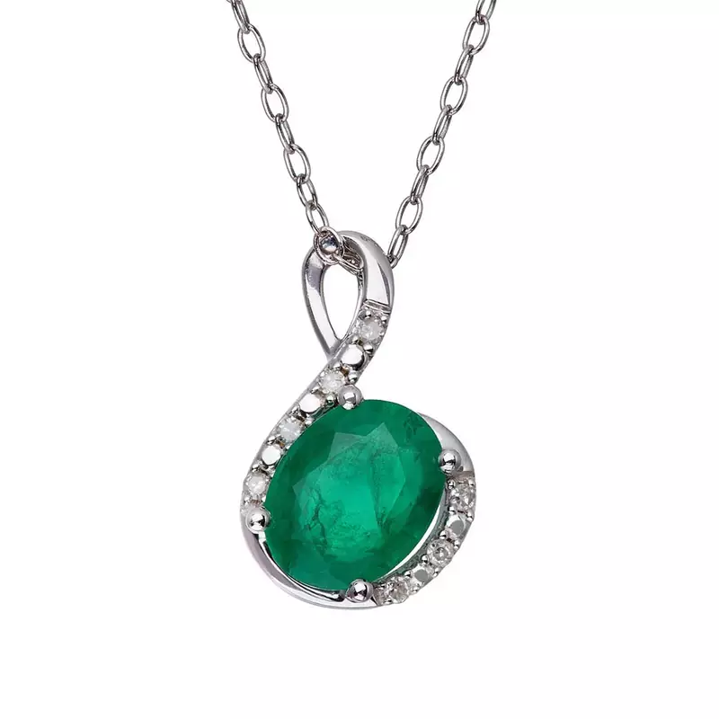 Sterling Silver Pendant Made With Cubic Zirconia