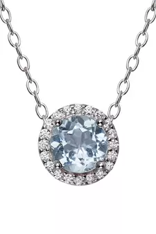 Sterling Silver Pendant Made With Cubic Zirconia