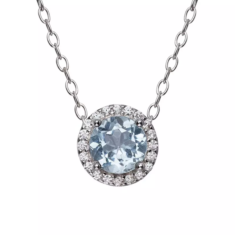 Sterling Silver Pendant Made With Cubic Zirconia
