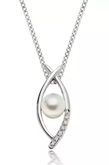 Sterling Silver Pendant Made With Cubic Zirconia