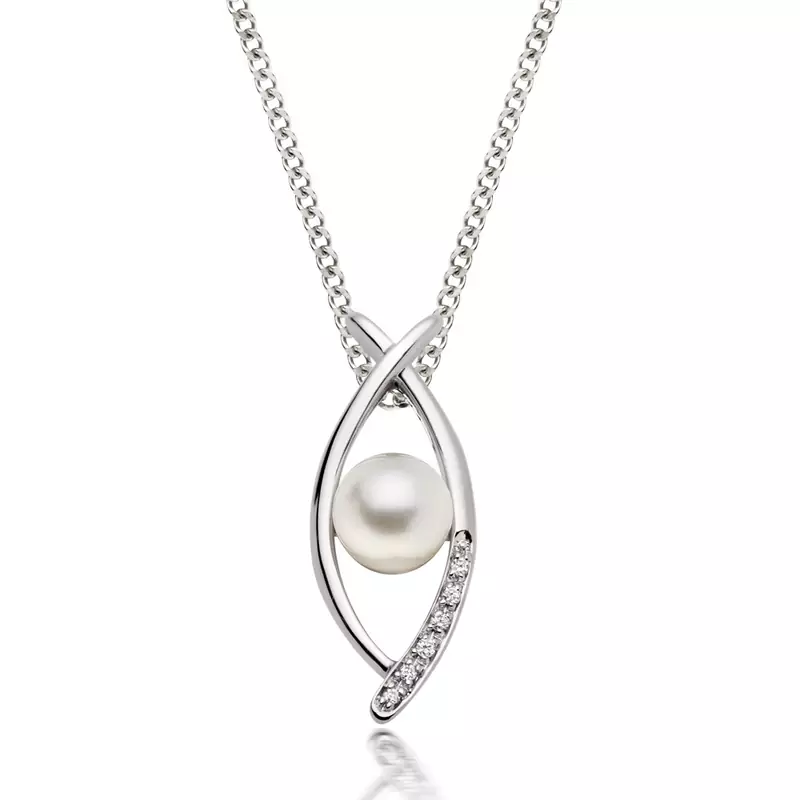 Sterling Silver Pendant Made With Cubic Zirconia