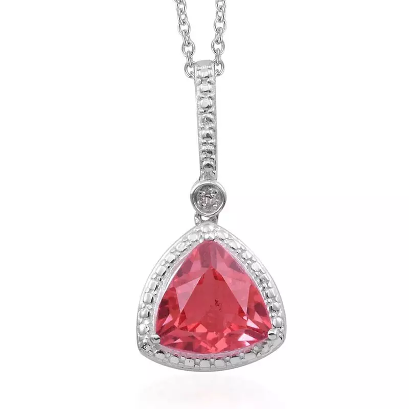 Sterling Silver Pendant Made With Cubic Zirconia
