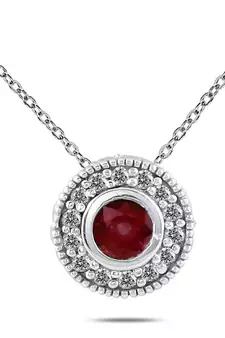 Sterling Silver Pendant Made With Cubic Zirconia