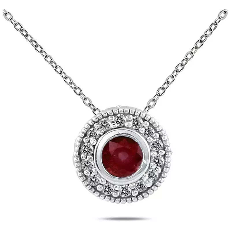 Sterling Silver Pendant Made With Cubic Zirconia