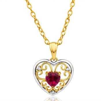 Sterling Silver Pendant Made With Cubic Zirconia 1