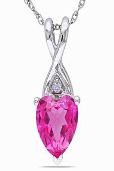 Sterling Silver Pendant Made With Cubic Zirconia