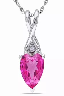 Sterling Silver Pendant Made With Cubic Zirconia