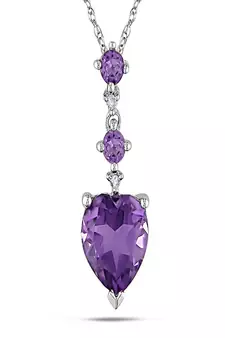 Sterling Silver Pendant Made With Cubic Zirconia