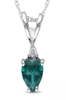 Sterling Silver Pendant Made With Cubic Zirconia