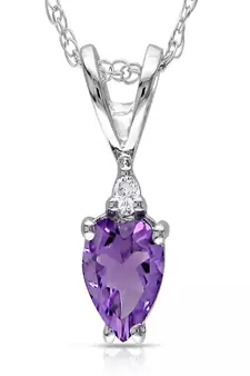 Sterling Silver Pendant Made With Cubic Zirconia