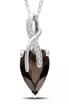 Sterling Silver Pendant Made With Cubic Zirconia