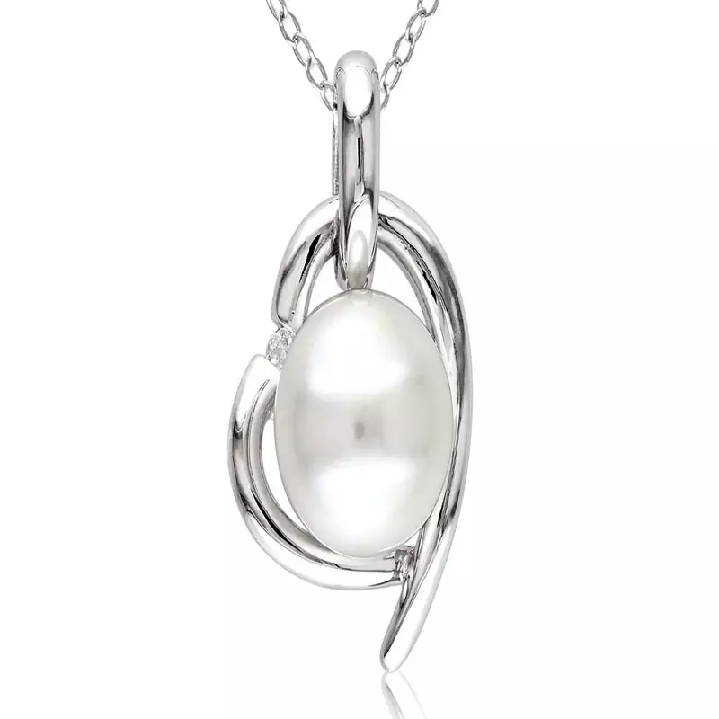 Sterling Silver Pendant Made With Cubic Zirconia