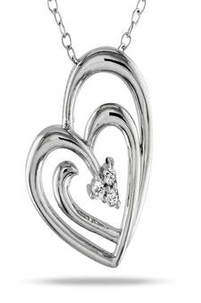 Sterling Silver Pendant Made With Cubic Zirconia